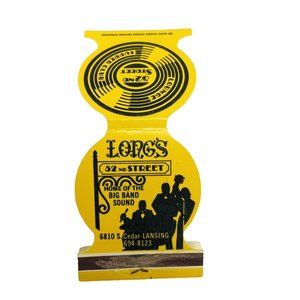 Matchbooks Cover Used Die  LONGS 52nd Street Lounge Big Band Lansing MI Vintage